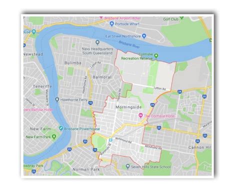 Morningside Brisbane Map 800x640 