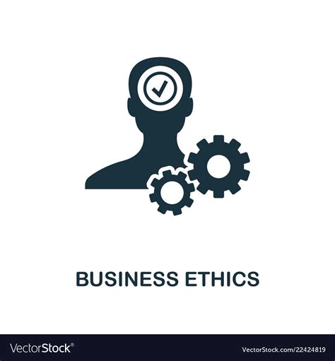 Business Ethics Icon Monochrome Style Design From Vector Image