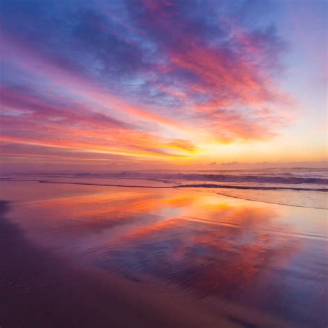 2048x2048 Stunning Beach Sunrise 5k Ipad Air Hd 4k Wallpapers Images