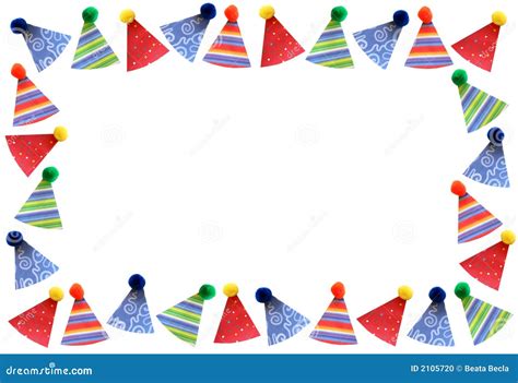 Party Hats Frame Stock Photo Image 2105720