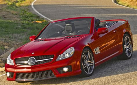 Online Crop Red Mercedes Benz Convertible Coupe On Road Hd Wallpaper