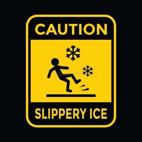 Slippery Ice Sign Stock Illustration Illustration Of Warning 264439528
