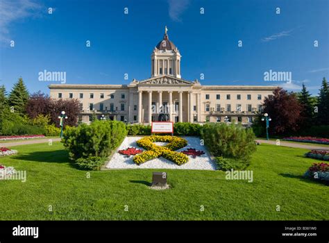 The Exterior Of The Manitoba Legislative Buildings In Winnipeg Manitoba