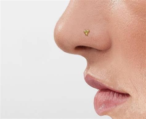 Balls Nose Stud Tiny Nose Stud Gold Small Nose Pin Indian Etsy Tiny