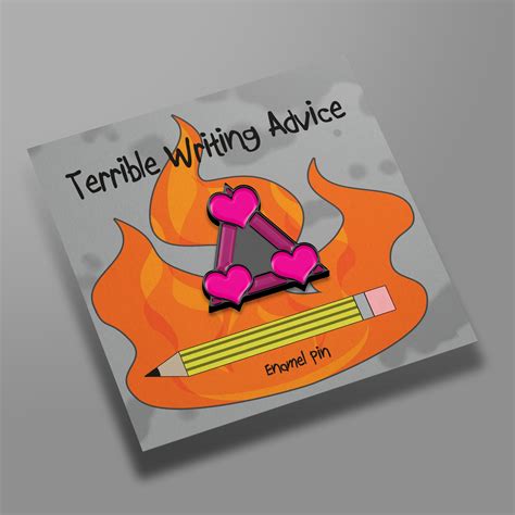 Terrible Writing Advice Love Triangle Enamel Pin – Nebula Store