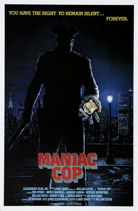 maniac cop 1988 maniac cop horror movie posters slasher movies