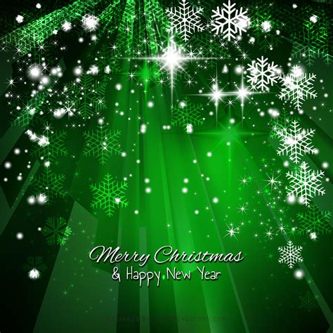 Green Sparkles Christmas Snowflake Background Graphics