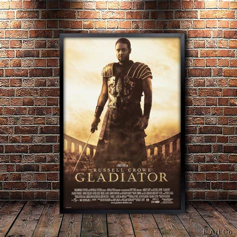 Gladiator Movie Poster Framed And Ready To Hang Etsy