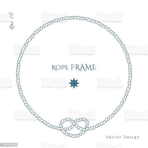 Nautical Vector Frame Rope Knot Border Design Arte Vetorial De Stock