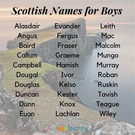 Scottish Baby Names For Boys Scottish Names Girl Names Scottish