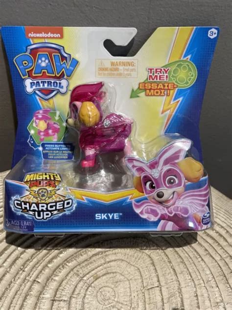 Paw Patrol Mighty Pups Charged Up Skye Collectible Figure Lights Up 15