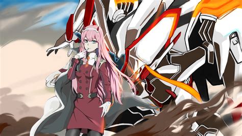 Aired during the winter 2018 and spring 2018 anime seasons. Darling In The FranXX Zero Two Hiro Zero Two Holding A Finger In Mouth With Pink Hair HD Anime ...