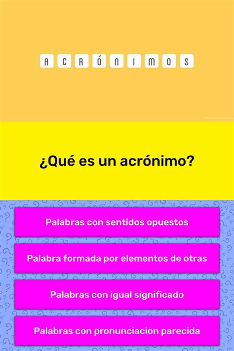 Aneurisma cerebral que esun aneurisma ocurre cuando parte de la pared de una arteria se debilita, lo que permite que se hinche o se. ¿Qué es un acrónimo? | La respuesta de Trivia | QuizzClub