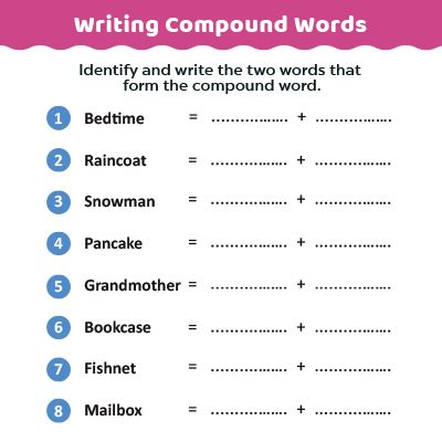 compound words worksheets  kids  printable momjunction