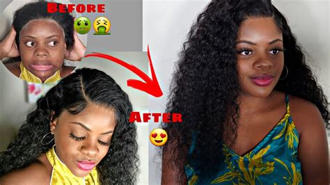 How To Correct A Bad Wig Install Step By Step Deep Wave Glueless Lace