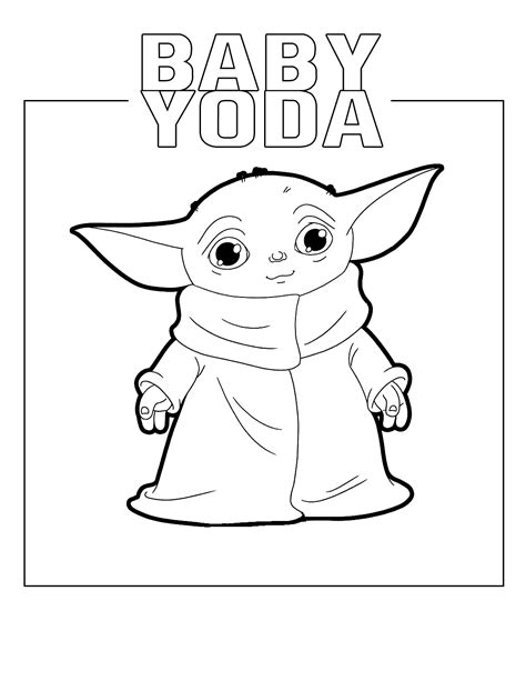 Baby Yoda Coloring Pages Printable Customize And Print