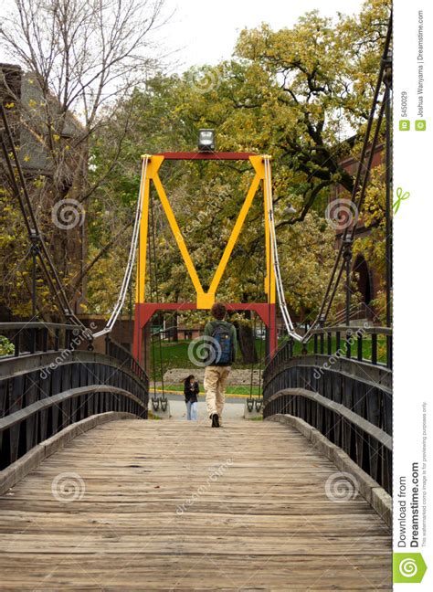 Bridge Crossing Stock Image Image Of Metal University 5450029