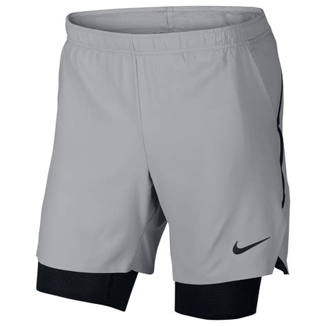Nike Nike Mens Court Flex Athletic Workout Shorts Grey Xx Large