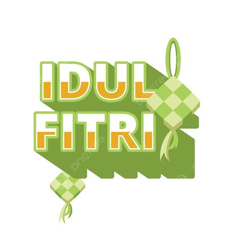 Idul Fitri Vector Design Images Idul Fitri Text Design With Ketupat