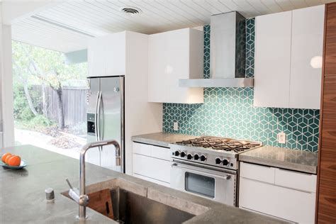 Awesome Mid Century Modern Kitchen Backsplash Tile Photos