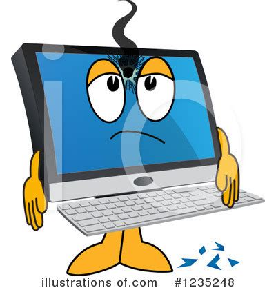 Welcome to computer repairs mascot: Pc Computer Mascot Clipart #1235248 - Illustration by ...