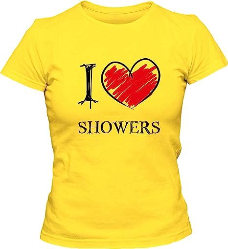 I Love Showers Fun Damen T Shirt Amazonde Fashion