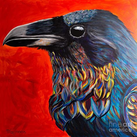 Glistening Raven Painting By Melissa Symons Pixels
