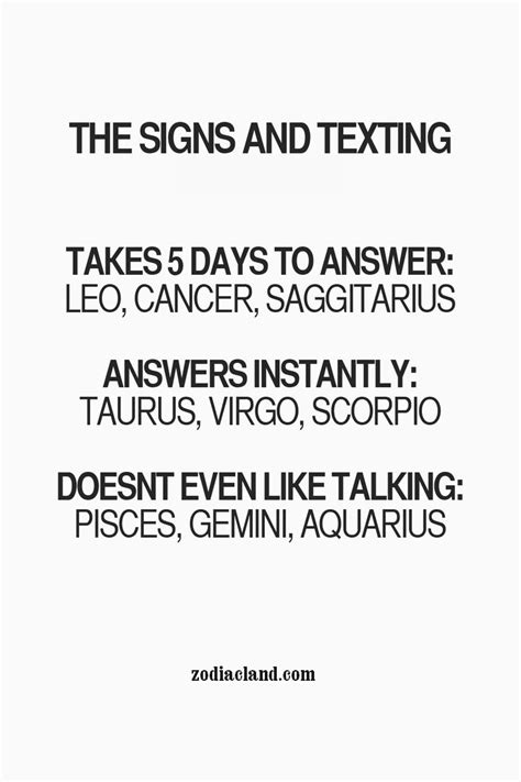 The Zodiac Signs And Texting Zodiac Land The Best Place For Zodiac