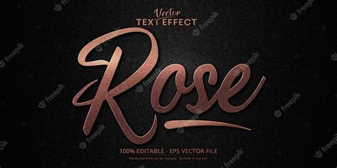 Premium Vector Luxury Rose Gold Editable Text Effect