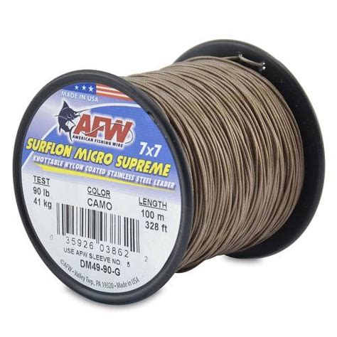 American Fishing Wire Surflon Micro Supreme Nylon Coated 7x7 Stainless