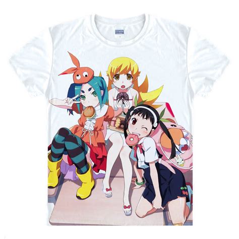 Monogatari Story T Shirt Koyomi Araragi Shirt Mans Summer T Shirts