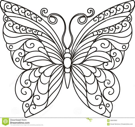 Outline Drawing Of A Butterfly at GetDrawings | Free download
