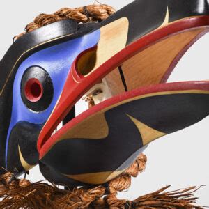 The eagle is seen as a symbol of prestige. Raven Mask | Coastal Peoples