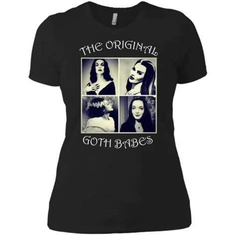 Vampira Morticia Adams Lily Munster Bride Frankenstein Gothic Women Tshirt Black Picclick