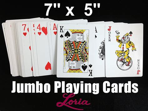 Jumbo Plastic Coated Playing Cards 7x5 Loria Awards