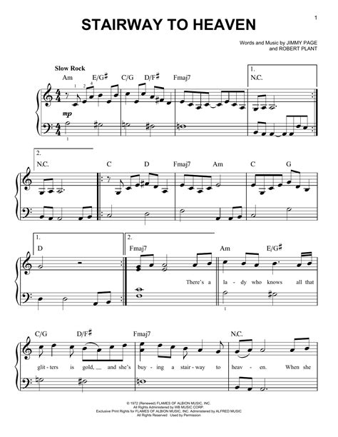 I was so disappointed that the solo wasnt included within this arrangement, towards the end of the song. Stairway To Heaven Sheet Music | Led Zeppelin | Easy Piano