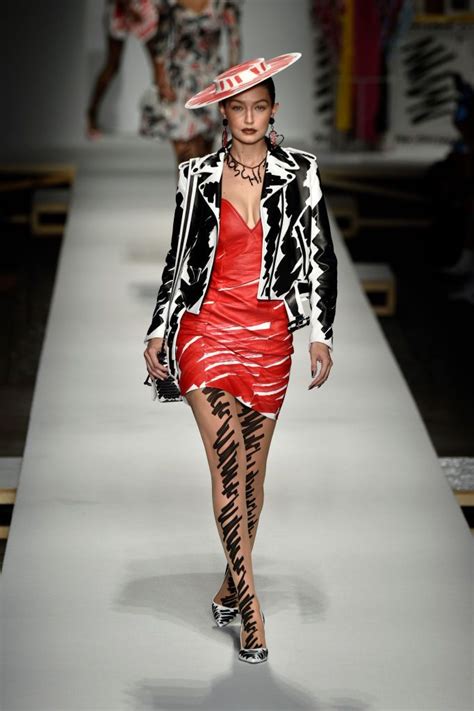 Gigi Hadid Walks The Runway At The Moschino Show During Milan Fashion