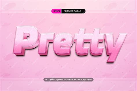 Premium Psd Pink Pretty Text Effect Editable