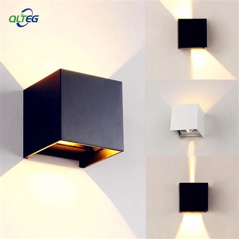 Modern Brief Cube Adjustable Surface Mounted Led Wall Lamps Outdoor