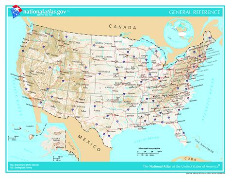 Detailed Geographic Map Of The Usa The Usa Detailed Geographic Map