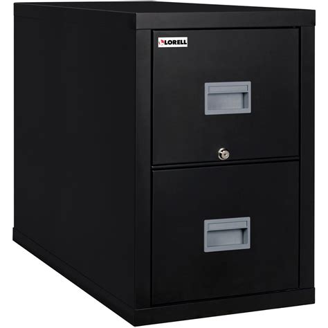 Investing in a fireproof file cabinet is your best bet if you want to be sure that your documents will not get damaged or burnt in case of a fire breakout. Lorell Black Vertical Fireproof File Cabinet - 2-Drawer ...