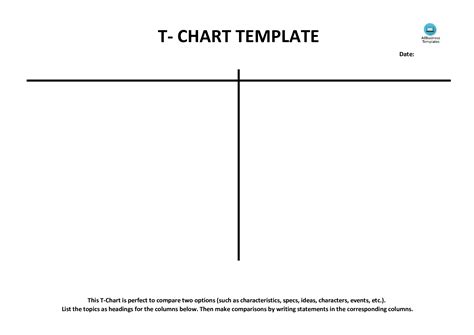 T Chart Example Blank Templates At