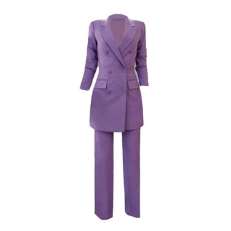 2 Piece Purple Pant Suits Formal Ladies Office Ol Uniform Designs Women