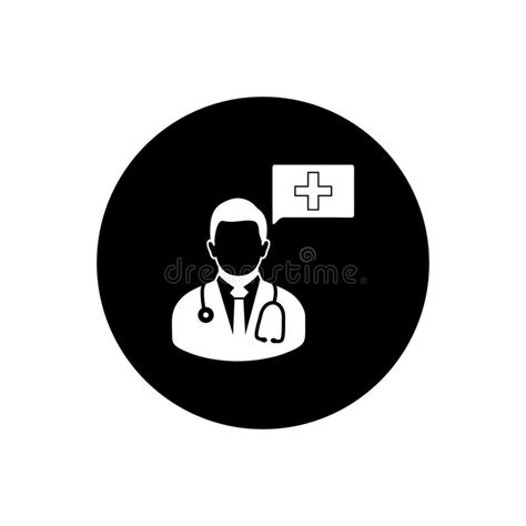 Clinical Doctor Consultant Rounded Icon Stock Vector Illustration Of