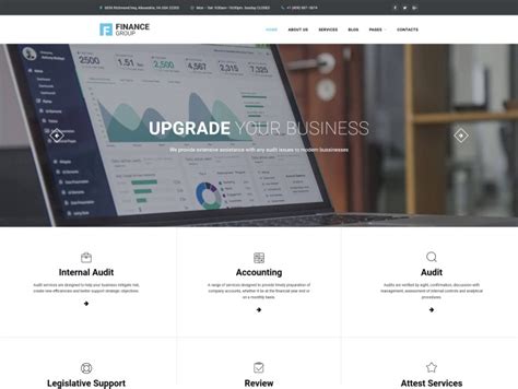 Financial Services Website Design Templatemonster