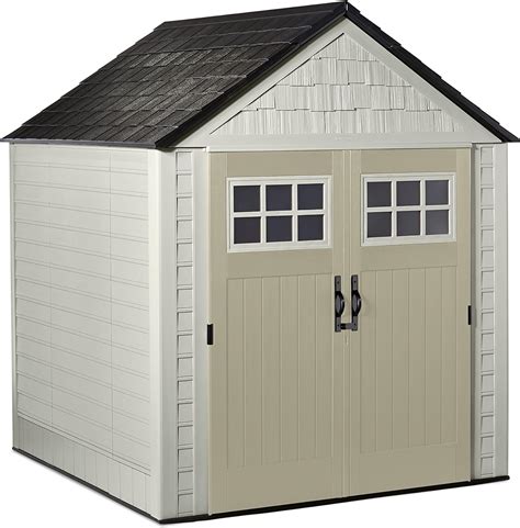 Amazon.com : Rubbermaid Resin Outdoor Storage Shed With Floor (7 x 7 Ft