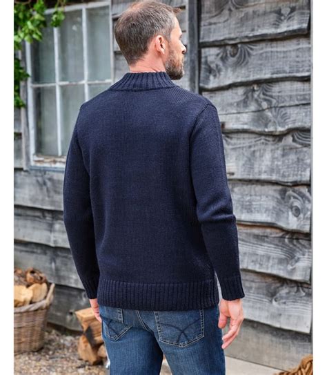 Dark Navy 100 Pure Wool Button Everyday Cardigan Woolovers Uk