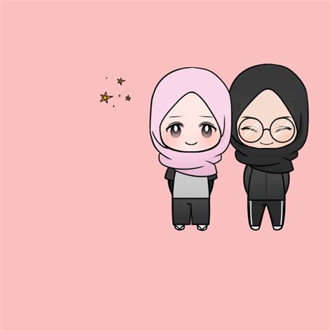 Friendship Unnie Doll Cute Kawaii Wallpaper Hijabis Hijab Kartun