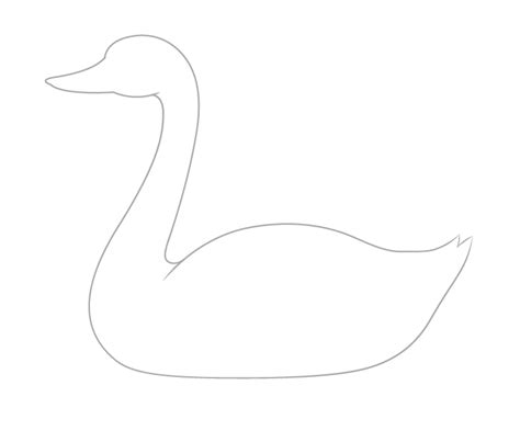 How To Draw A Swan Step By Step Easylinedrawing