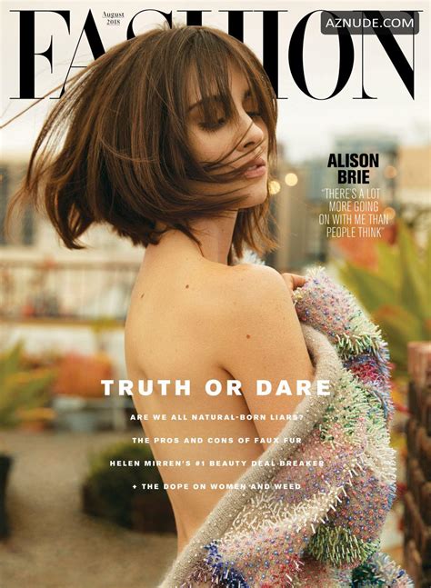 Alison Brie Sexy And Topless For Fashion Magazine In